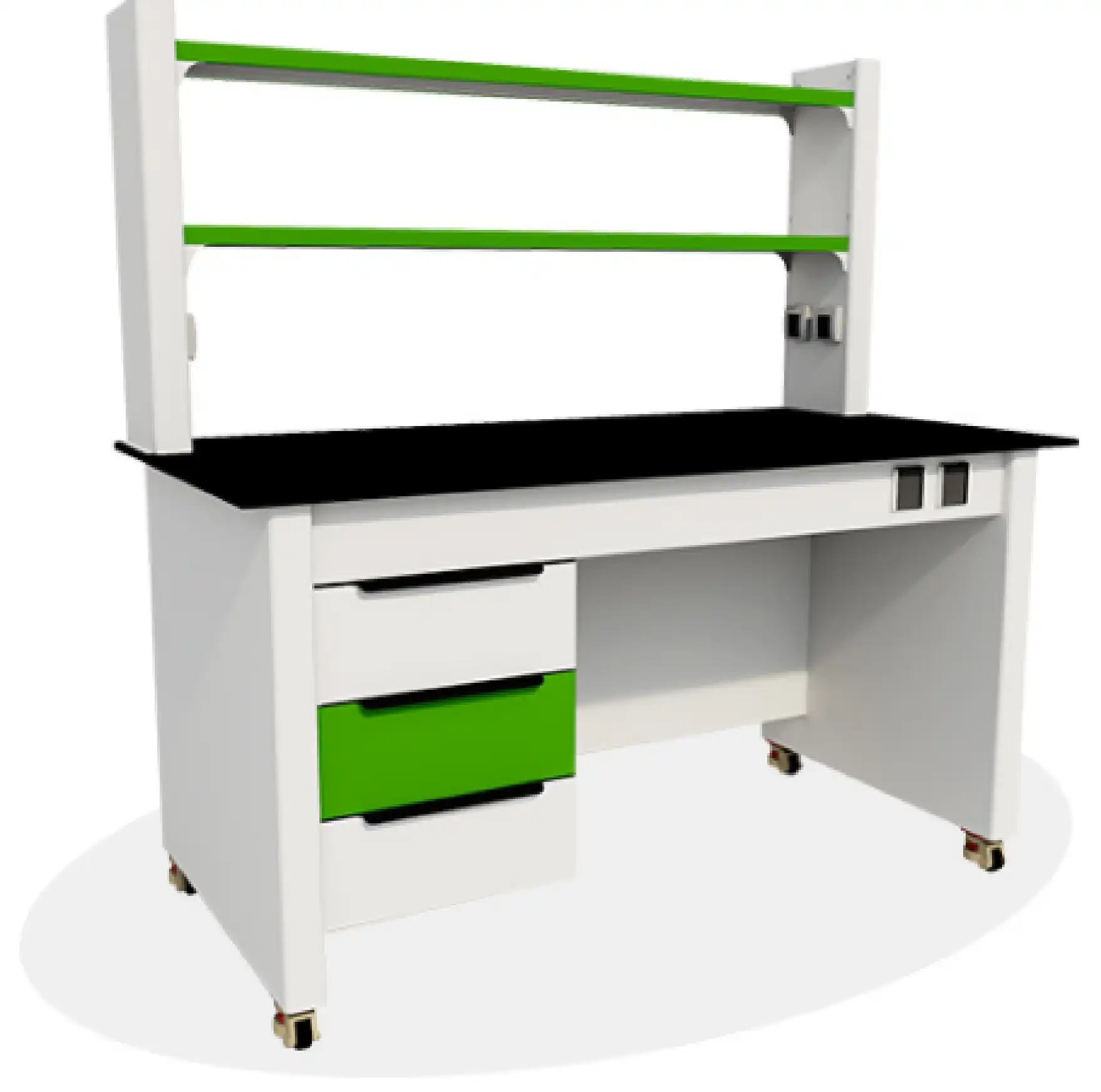 Are lab tables with reagent racks customizable?
